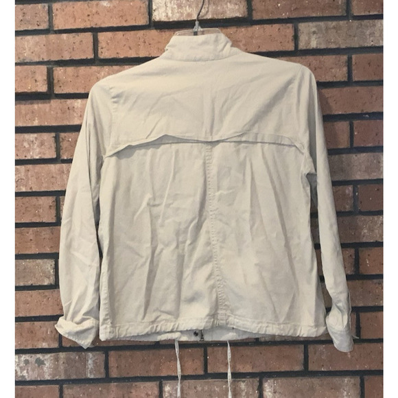 Christopher & Banks Womens Tan Jacket With Drawstrings Size S - Picture 3 of 5